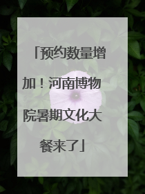 预约数量增加！河南博物院暑期文化大餐来了