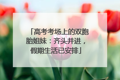 高考考场上的双胞胎姐妹：齐头并进，假期生活已安排