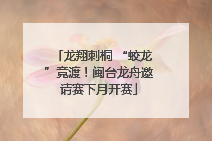龙翔刺桐 “蛟龙”竞渡！闽台龙舟邀请赛下月开赛