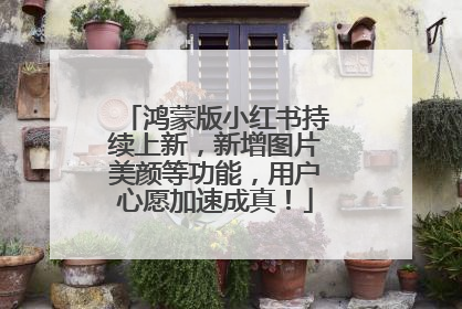 鸿蒙版小红书持续上新，新增图片美颜等功能，用户心愿加速成真！