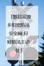 黟县宏潭乡织密防汛安全网 打好防汛主动仗