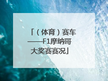 （体育）赛车——F1摩纳哥大奖赛赛况