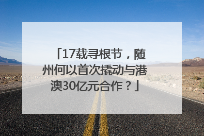 17载寻根节，随州何以首次撬动与港澳30亿元合作？