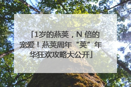 1岁的燕荚，N 倍的宠爱！燕荚周年“荚”年华狂欢攻略大公开