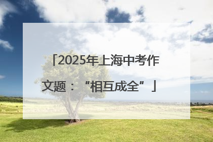 2025年上海中考作文题：“相互成全”