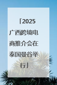 2025广西跨境电商推介会在泰国曼谷举行