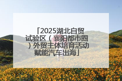 2025湖北自贸试验区（襄阳都市圈）外贸主体培育活动赋能汽车出海