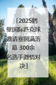 2025鹤壁国际匹克球邀请赛圆满落幕 300余名选手激情对决