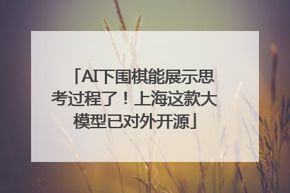 AI下围棋能展示思考过程了！上海这款大模型已对外开源