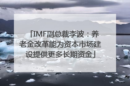 IMF副总裁李波：养老金改革能为资本市场建设提供更多长期资金